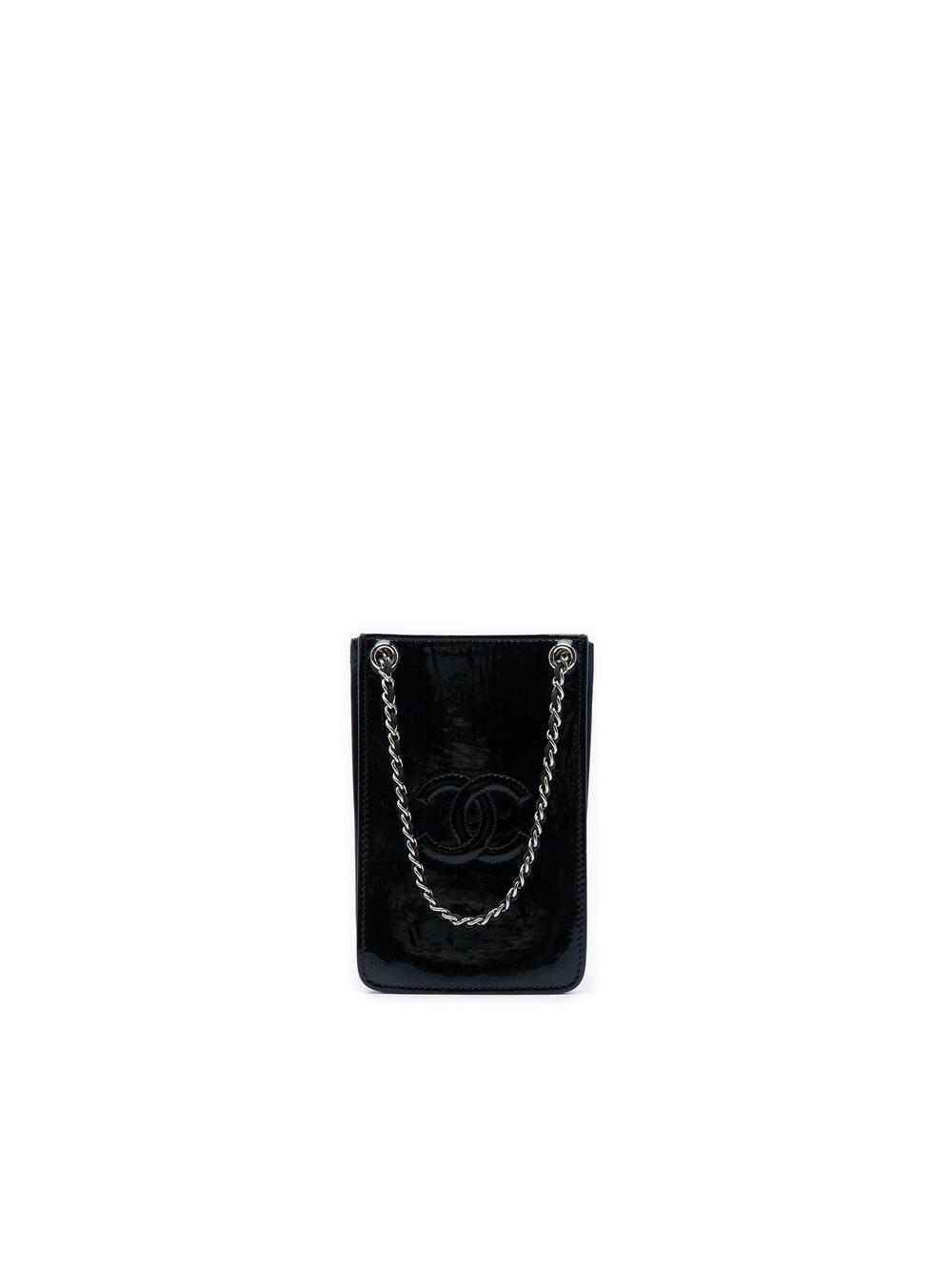 Chanel Cc Patent Phone Holder Crossbody #292953C96B